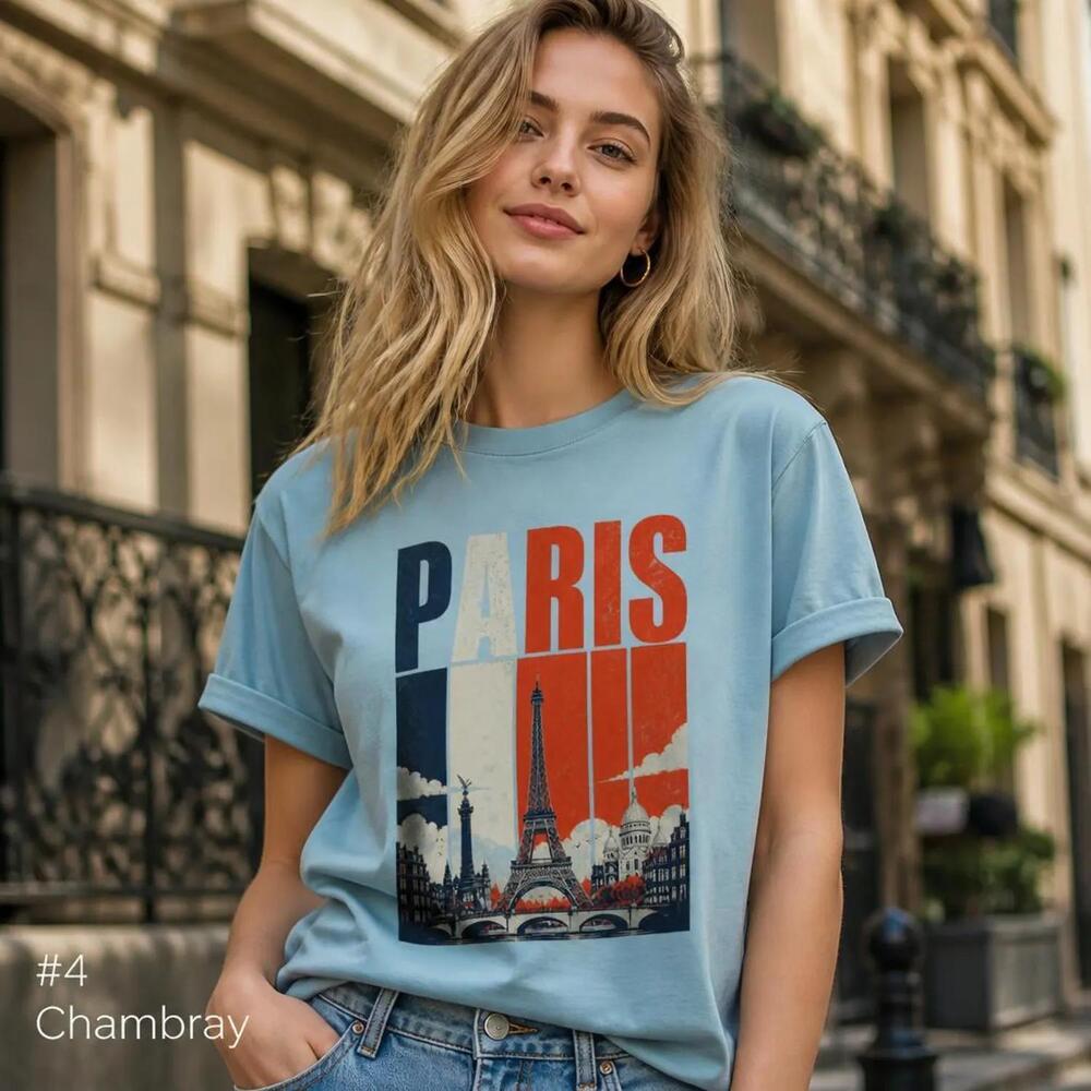 Paris Shirt, Paris Collection, Travel Tee, Paris Skyline T Shirt